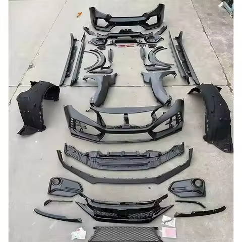 High Quality Type R Wide Body Kit Bumper Side Skirt Fender for Civic Hatchback FK7 2016-2021 Upgrade