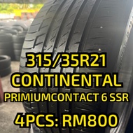 315/35R21 CONTINENTAL- Second Hand Tyre | Tayar Terpakai | 70-80% Tread