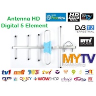 Antenna 5E TV Digital DVB T2 UHF MYTV Myfreeview TV 5db - 8db gain