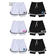 American Style Lining 3x3 Fake Two-Piece Three-Point Knee-Length Basketball Shorts Shooting Training