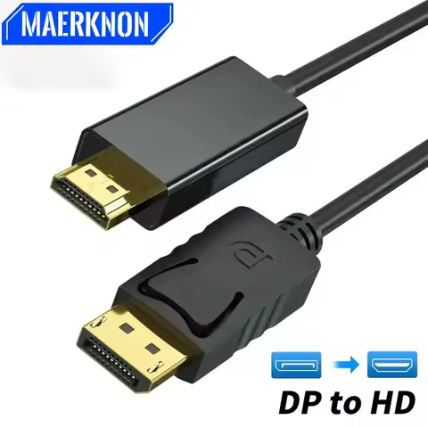 4K Display Port to HDMI-compatible Cable for PC Laptop HDTV Projector Monitor DP to HD Adapter Displ