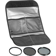 Hoya 58mm (HMC UV/Circular Polarizer / ND8) 3 Digital Filter Set with Pouch
