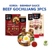 Korean Gochujang Beef Stir-fry Sauce 60g x 3 Spicy Bibimbap Paste