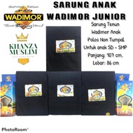 [Muslim Pria] Wadimor Junior Sarung Anak Polos Hitam /Sarung Anak