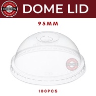100pcs Dome Lid 95mm for U Cup Y Cup PP Cup Slim Cup