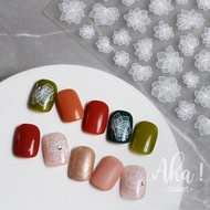 Nail Stickers Transparent White Flower Star Moon Nail Art Sticker Self Adhesive DIY Nails Decoration