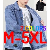 [READY STOCK] Men Plus Size Denim Jeans Cowboy Long Sleeve Jacket Outerwear Jaket Lelaki Saiz Besar M - 5XL
