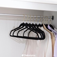 GANTUNGAN Best Seller Dekoruma Maro Velvet Clothes Hanger Set of 10 Pcs | Top Clothes Hanger 2024