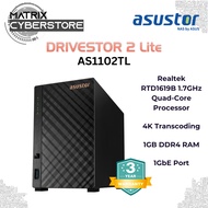 ASUSTOR AS1102TL DRIVESTOR 2 BAY NAS - Realtek RTD1619B Quad-Core CPU 1.7Ghz, 1GbE, 1GB DDR4