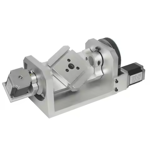 CNC 4th Axis 5th A Aixs Rotary Center Height 98mm 100MM Chuck T Slot Table 100MM * 125MM Gear Ratio 