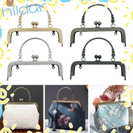 HLAR Purse Frame Kiss Clasp, Bag Hardware Vintage Purse Clasp Frame, Mini Metal Bag Kiss Clasp Lock 