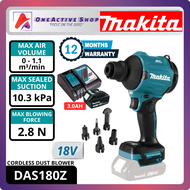 MAKITA 18V DAS180Z CORDLESS DUST BLOWER 10.3KPA 2.8N | DAS180 - 1 YEAR WARRANTY