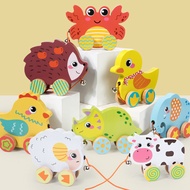 Toddler Year-Old Children Baby Toys Early Education Educational Tractor Animal Tractor Wooden Traile