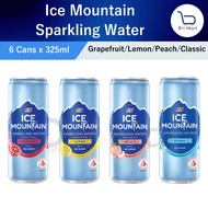 Ice Mountain Sparkling Water Can (Lemon/Peach/Grapefruit/Classic) (6x 325ml)