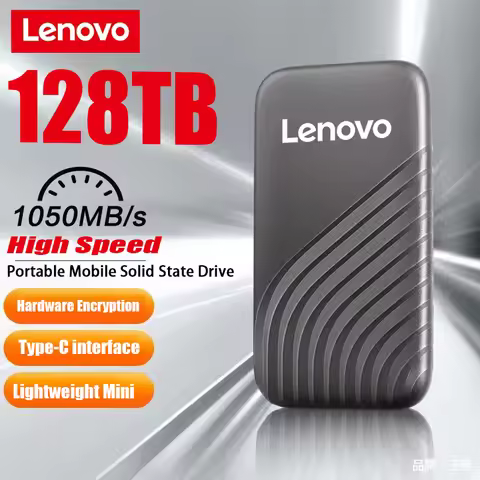 Lenovo New Original High-speed 128TB 16TB 8TB Portable SSD 2TB Portable External Solid State Hard Dr