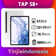 【Baru+ COD】Tablet PC Asli Baru Galaxy Tab S8 S8+ 12GB + 512GB Tablet Android 10.1inch Layar Full Scr