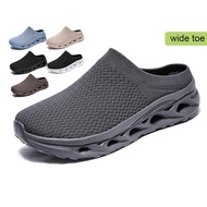 Size38-46 Wide toe Slip on Shoes Half shoes Backless Shoes for men 38/45/46 lightweight