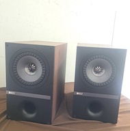 著名英國品牌KEF,絕版胡桃木色Q100同軸書架喇叭bookshelf speakers,單元良好，人聲靚,聽黑膠正！(有網)