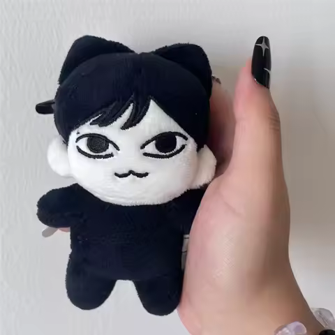 Kpop Cartoon Plush Keyrings Q Styles Hyun Jae Young Hoon JUYEON SUNWOO Keychains Key Rings Bag Penda