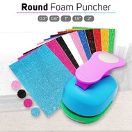 Assorted Color Circle Foam Puncher for Cards and DIY Scrapbooking Circle Puncher