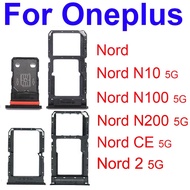 Sim Card Tray Holder For Oneplus One Plus Nord Nord 2 N10 Nord N100 N200 CE 5G Dual Nano SIM Card Mi