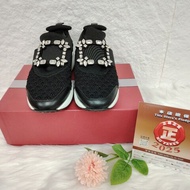 Roger Vivier 黑色鑽扣 運動鞋 38碼