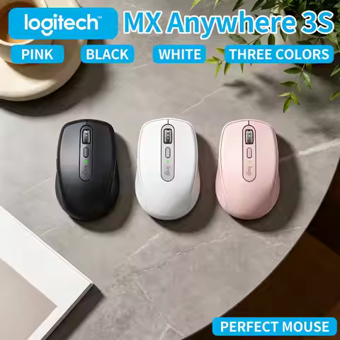 Premium MX Anywhere 3S - 8000 DPI, MagSpeed Scroll, Anti-Slip, Ideal for Shoe Store Owner & Desk Set