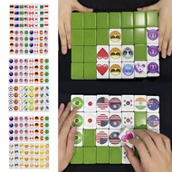 64 Plus 1 Blocks Tiktok Seaside Escape Mahjong Tile Game with Pattern of Flag Ball 1/2 Players Funny