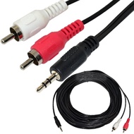 1.5m Audio Cable 3.5mm One Point Two Turn Double AV Lotus Cable Computer Speaker Cable Audio Cable