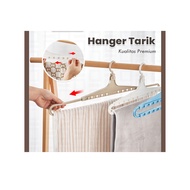 GANTUNGAN PLASTIC HANGER PULL-OUT CLOTHES HANGER UP TO 70 CM LENGTH