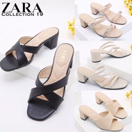 Zara New Arrival 2024 Raya Luxurious Stiletto Middle Heels Shoes Kasut Raya Wanita Zara Bertumit
