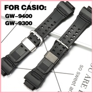 [HOT OPJHIEDH 645] สายนาฬิกาเรซินสำหรับ Casio G Shock อะไหล่สาย G-9300 GW9400สีดำกันน้ำสำหรับกีฬา GW