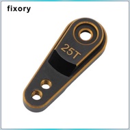 [fixory] Aluminum RC Servo Arm Dual Mounting Holes 25T Servo Linkage Bi-Color Design RC Steering Arm
