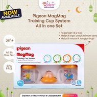 Pigeon MagMag All in One Set Training Cup System BPA Free Baby Cup 3months+ 5months+ 8months+ 12mont
