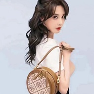 TB BAG Tory New versatile Internet celebrity style retro old flower printed round cake small round bag embroidered single shoulder crossbody womens bag Burch