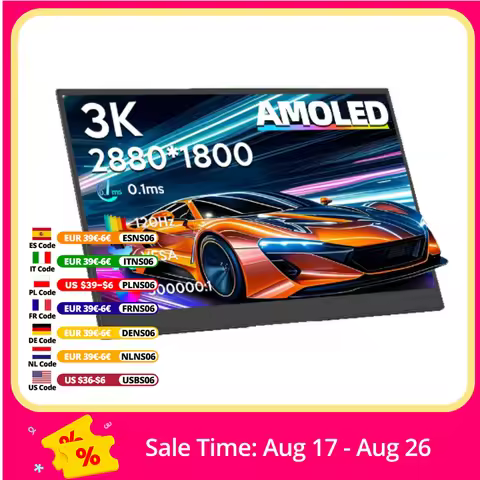 3K 16inch Portable Monitor 2880*1800 450d/m2 100%DCI-P3 For Laptop Second Screen HDMI-Compatible Gam