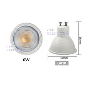 8W COB LED Light Bulb Spotlight GU10 Chip Beam Angle 24° 3000K