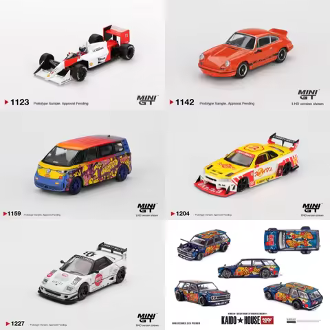 MINI GT 1:64 AZ-1 Liberty Walk LB40 ID.Buzz 911 Carrera MP4/4 #11 LB-ER34 Okinawa Datsun KAIDO 510 D