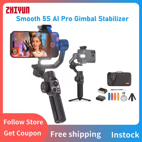 ZHIYUN Smooth 5S AI Tracking 3-Axis Gimbal Stabilizer for iPhone & Android Smartphone Gimbal Handhel