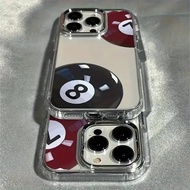 Lucky Number 8 Pattern Clear Phone Case For iPhone 16 17 Pro Max 15 14 13 12 11 Pro Max 17 Air 16E X