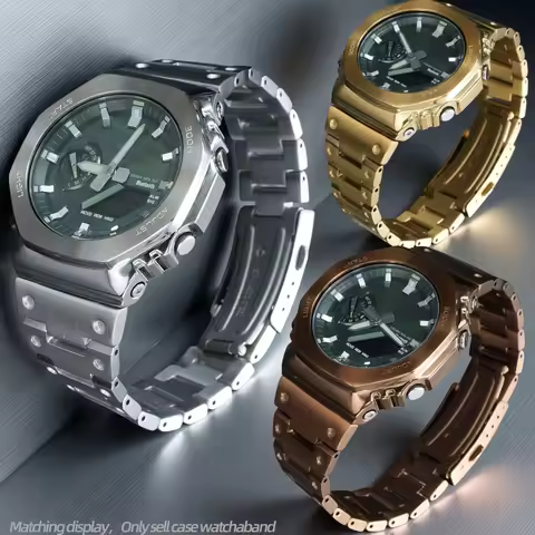For Casio Casioak GM2100 Upgrade Stainless Steel Mod Kit case Strap for CasiOak GM-2100 GBM2100 Meta