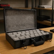 [tishita] Watch Display Case Watch Case Padded Cushions Storage 24 Slot Black