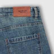 ✲☋ Quần jean nam ROWAY Fullbox vải denim co giãn nhẹ form slim Jean xánh rách
