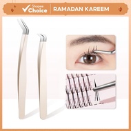 Gecomo False Eyelash Tweezers Safe Stainless Steel Tweezers Precision Eyelash Tweezers