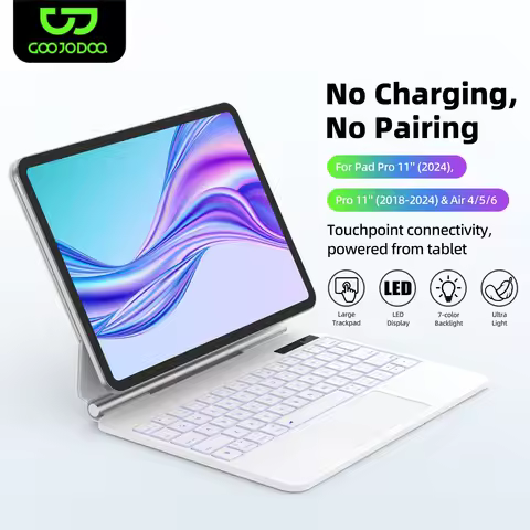 Smart Pogo Pin Keyboard case for iPad Air 11 2025 M3 for iPad Air 6 11 2024 Pro 11 Air 4 Air 5 10.9 