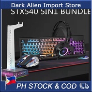 ❏❧◑Inplay STX540 5-IN-1 Combo Gaming Keyboard, Mouse and Headset,RGB Headset Stand FOR Computer&amp;Lapt