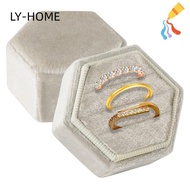LIAOYING Jewelry Ring Box, Velvet 3 Slots, Proposal  Women