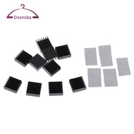 [deevoka] 10 Pieces Aluminum Processor Chipset Radiator Heatsink Cooler Pad 14x14x6mm