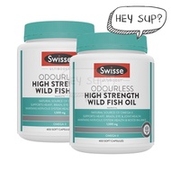 Swisse Ultiboost Odourless High Strength Wild Fish Oil Odourless 1500mg 400 Capsleus x2