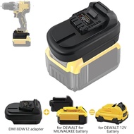 DM18DW12 Battery Adapter Converter for Dewalt/Milwaukee 18V 20V Li-ion Battery Convert to for Dewalt